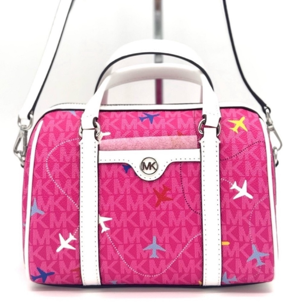 Michael Kors Small Travel Duffle Xbody Bag Dragon Fruit Multi